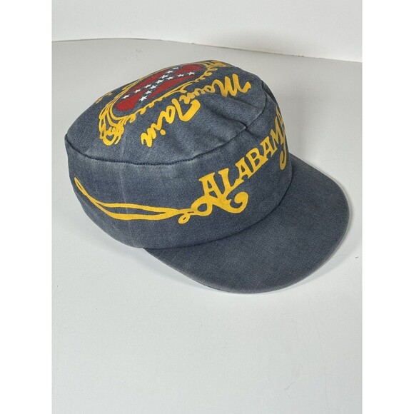 Vintage ALABAMA Mountain Music Adjustable Hat/ Cap Strapback Blue Distressed 80s - Picture 4 of 12